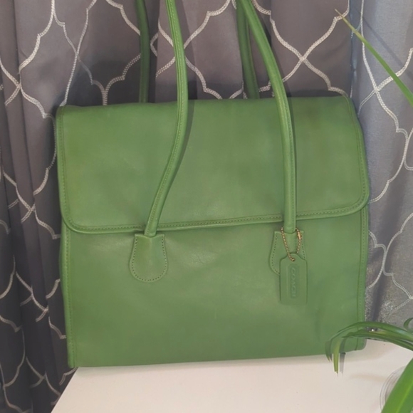 🌿🍀🍃 EXTREMELY RARE Vintage Coach shoulder Tote 7301💚 - Picture 12 of 12